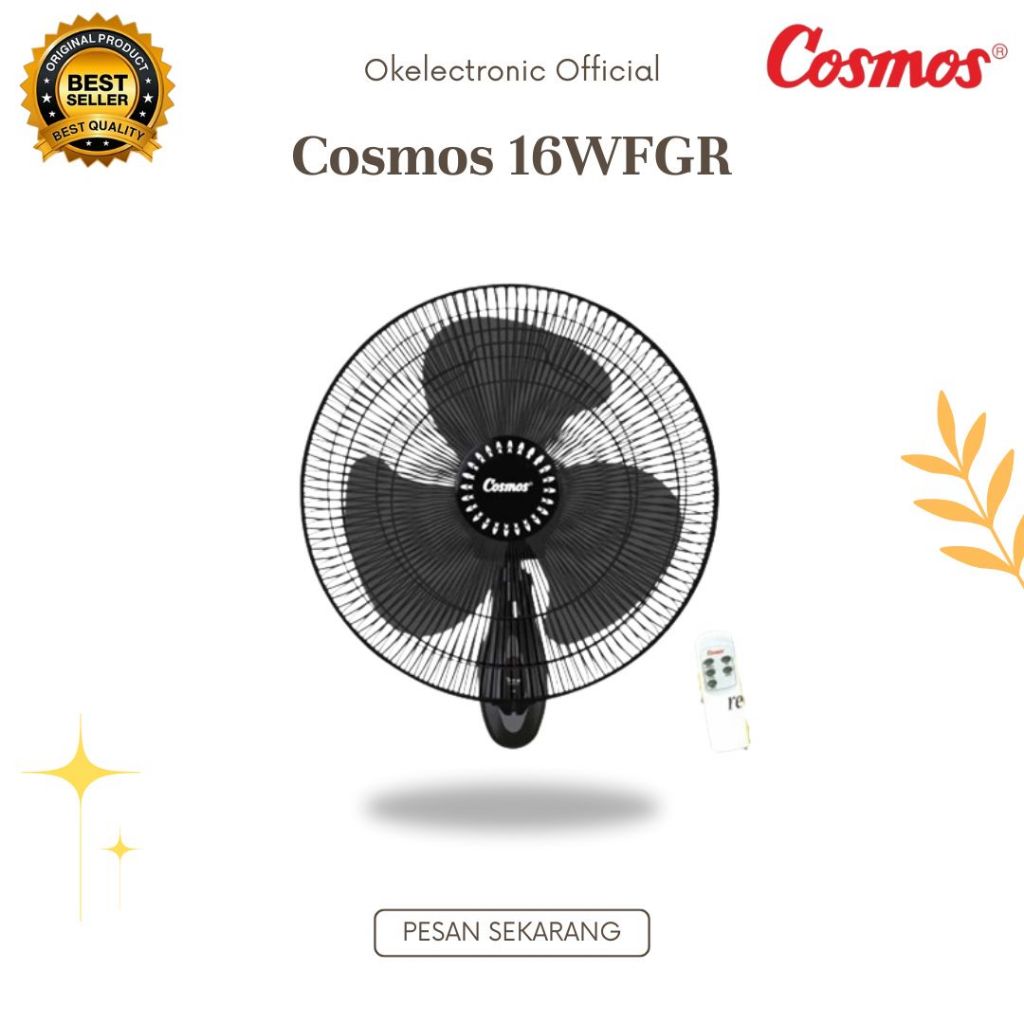 COSMOS KIPAS ANGIN DINDING - 16 WFGR 16"/16WFGR/16-WFGR/KIPASADAREMOTE/100% ORIGINAL/GARANSI RESMI