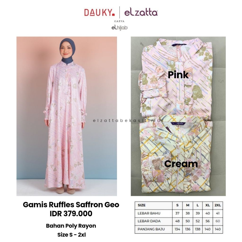 GAMIS RUFFLES SAFFRON Gamis Motif Elzatta