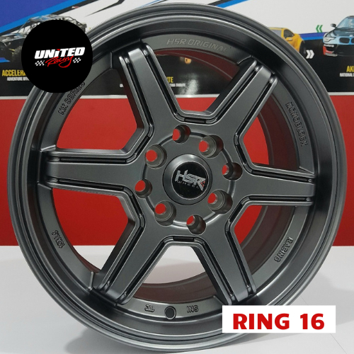 VELG RACING RING 16 MOBIL SPIN AVEO ROCKY MIRAGE AYLA R16 HSR MINAS GLOSSY GREY PELEK TE37 JDM PELEK