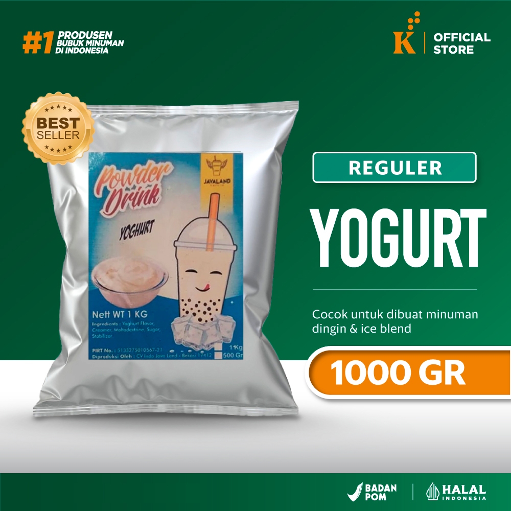 

Bubuk Minuman Bubble Powder Drink rasa Youghurt ORIGINAL Javaland 1kg