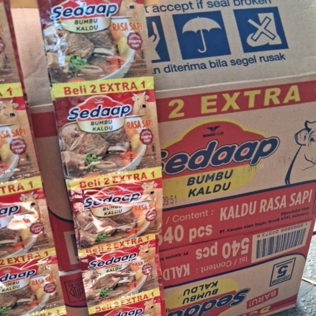

Sedap bumbu kaldu rasa sapi 1 dus isi 30 renteng