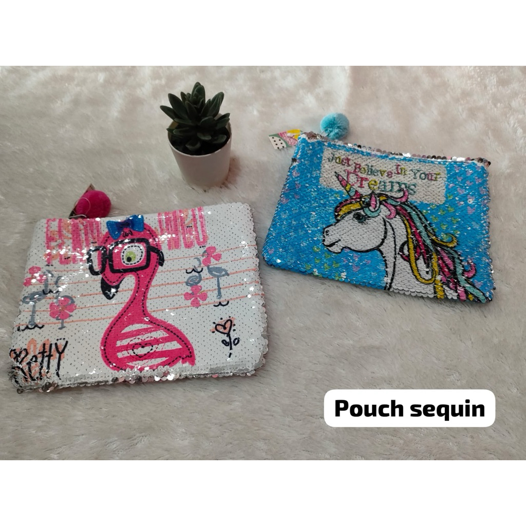 Pouch Sequin Rumah Warna
