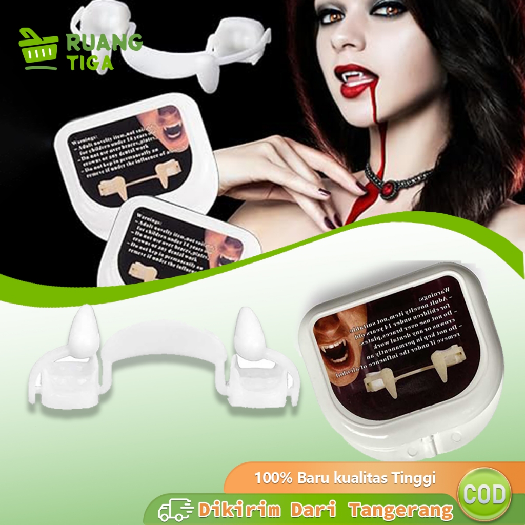 Gigi Vampire Palsu Gigi Taring Vampire Dracula Gigi Palsu Vampire Retractable Gigi Halloween