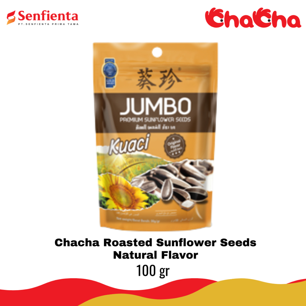 

ChaCha Roasted Sunflower Seeds Natural Flavor 100gr | Kuaci Import | Kuaci Jumbo | Kuaci Premium