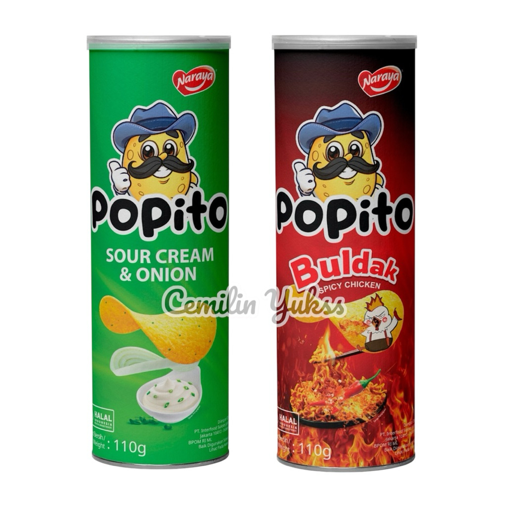 

Popito Chips 110g Buldak Spicy Chicken Popito Chips Sour Cream & Onion Potato Chips Naraya