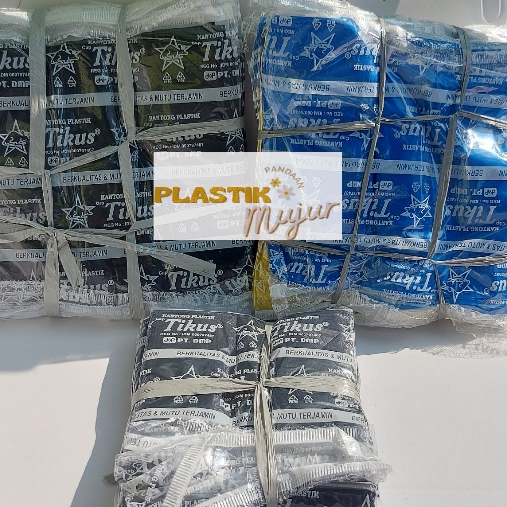 Kantong Kresek Hitam Cap Tikus Uk 15 24/ Kantong Plastik Hitam Uk 15 24/ Kantong Plastik Tikus Warna