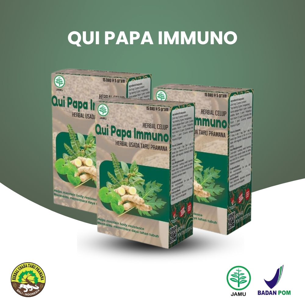 

HERBAL USADA TARU PRAMANA - Qui Papa Immuno - 1 Dus, 15 Kantong - 3 Pcs