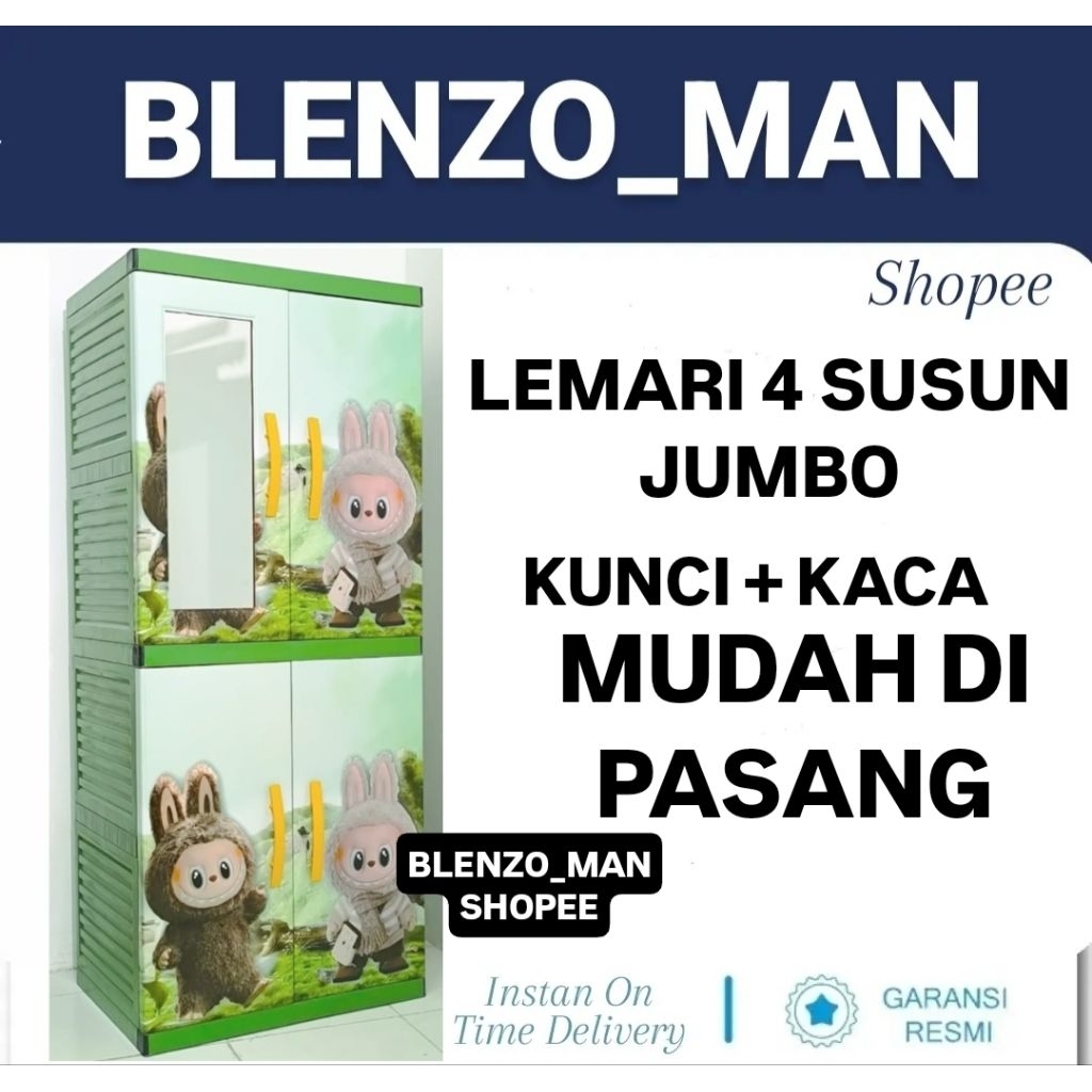 LEMARI PLASTIK 4 SUSUN JUMBO