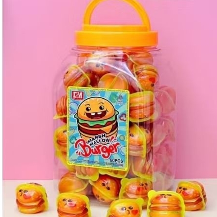 

Permen masmellow BURGER isi 60pcs