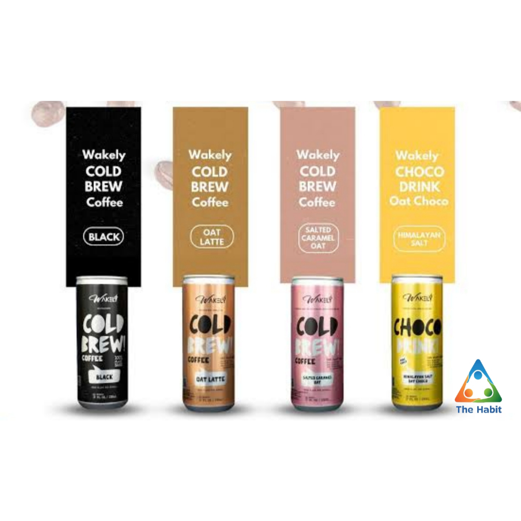 

(The Habit) Wakely Cold Brew Kopi Premium Ready to Drink Kaleng 220ml