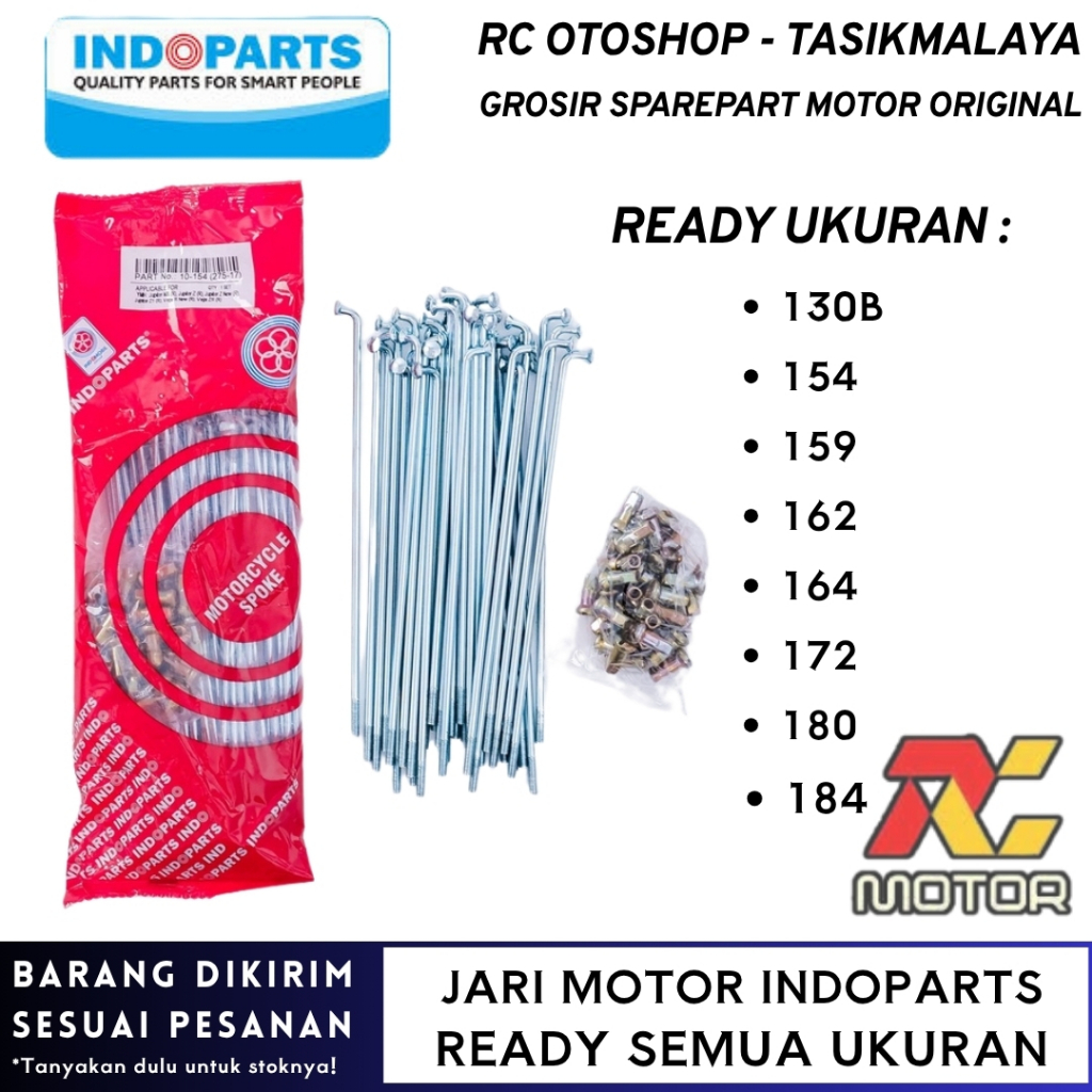 Jari Jari Ring 17 Indoparts Ruji Motor 154/159/164/172/180/184/196