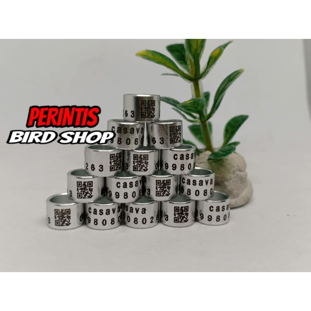 RING MERPATI MURAI PERKUTUT KENARI MODEL LASER BARCODE BISA CUSTOM NAMA,NO HP,DLL
