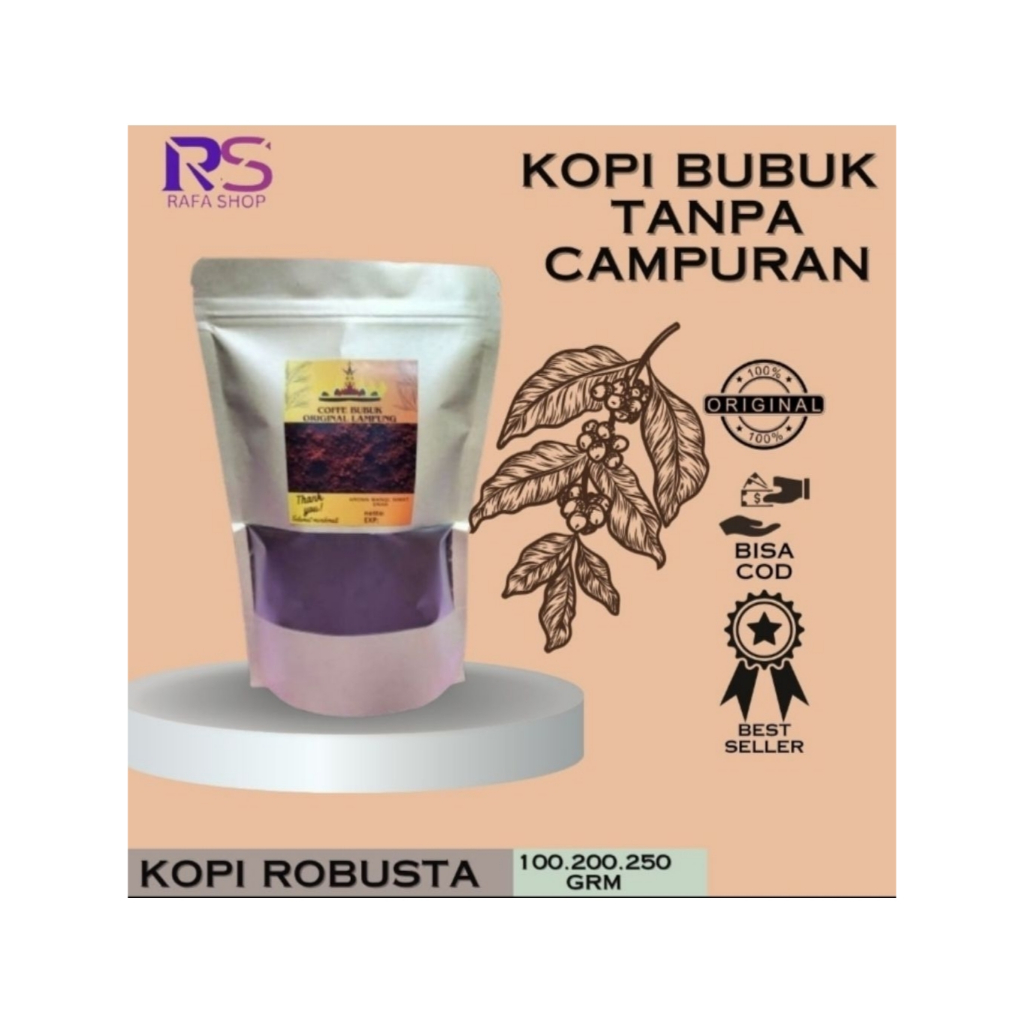

Kopi Bubuk-Kopi Bubuk Murni-Kopi-Kopi Bubuk Lampung-Kopi Bubuk-Bopi Asli Murni ,100/200/250 grm kualitas premium