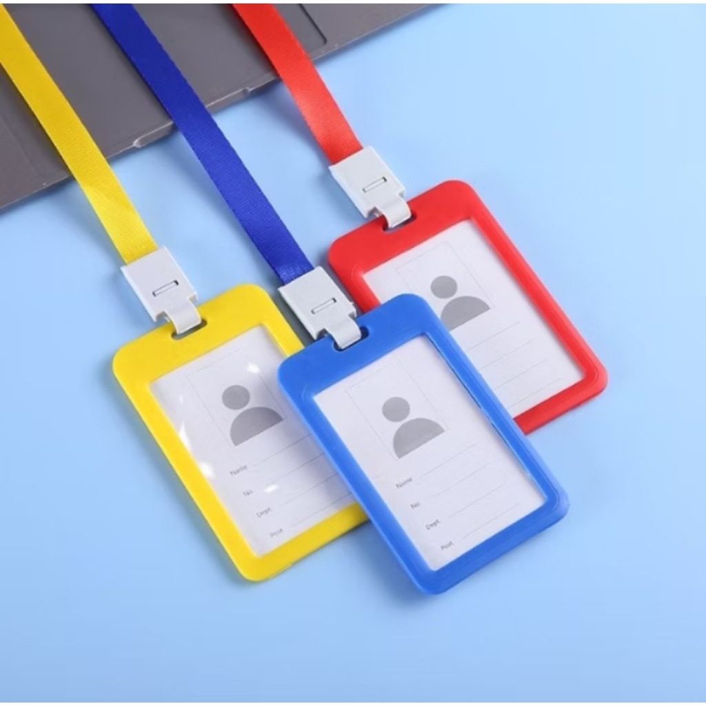 

Name Tag Id Card Transparant Gantungan Kartu Nama Plastik Vertical