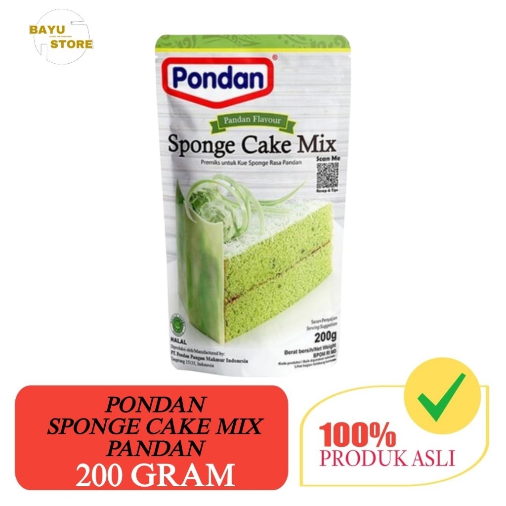 

Pondan Sponge Cake Mix Pandan 200 GRAM