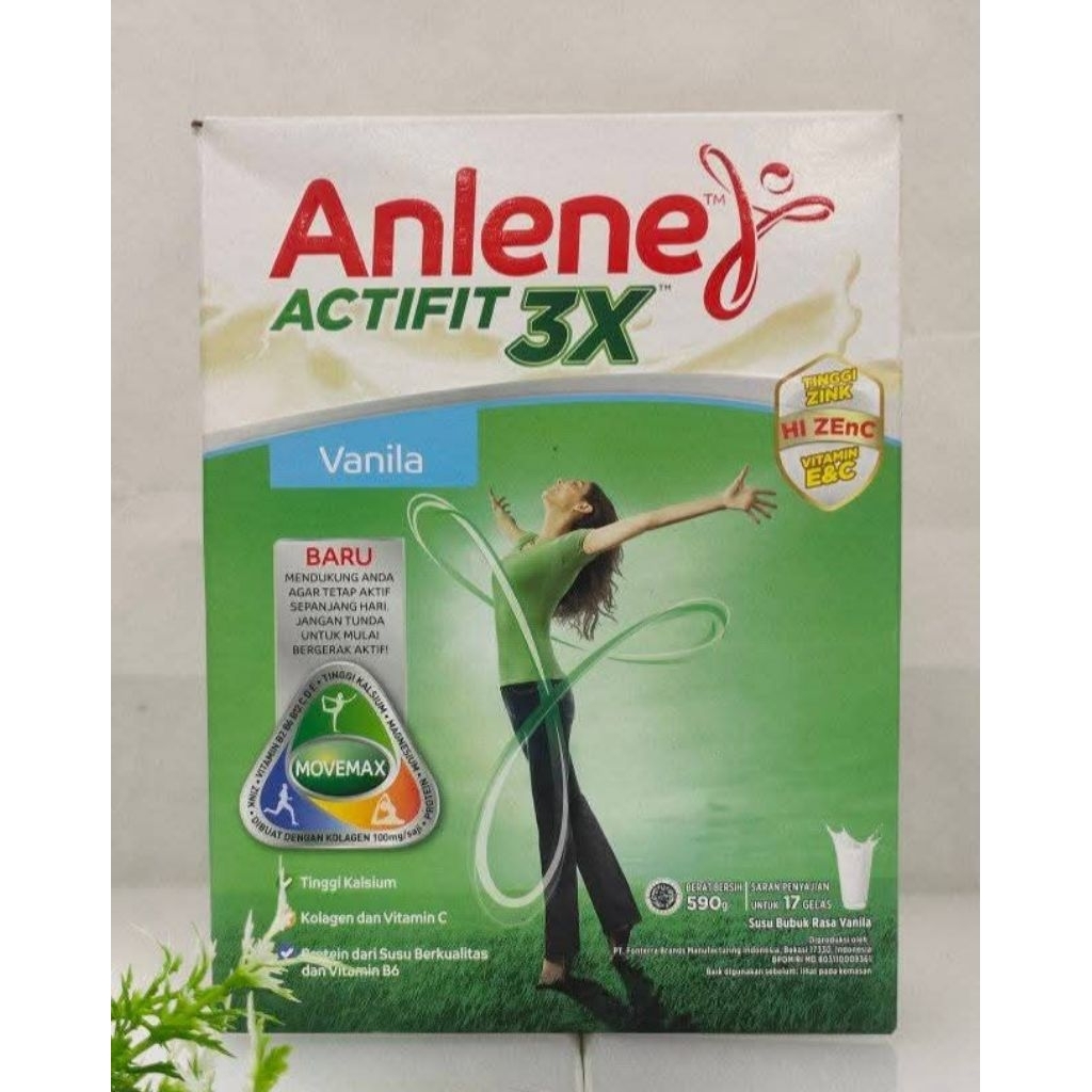 

Anlene actifit 3x vanila original & coklat 580g/590g