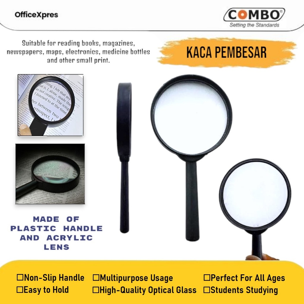 

Kaca Pembesar / Loupe / Combo Magnifying Glass / Magnifier / Lup Combo