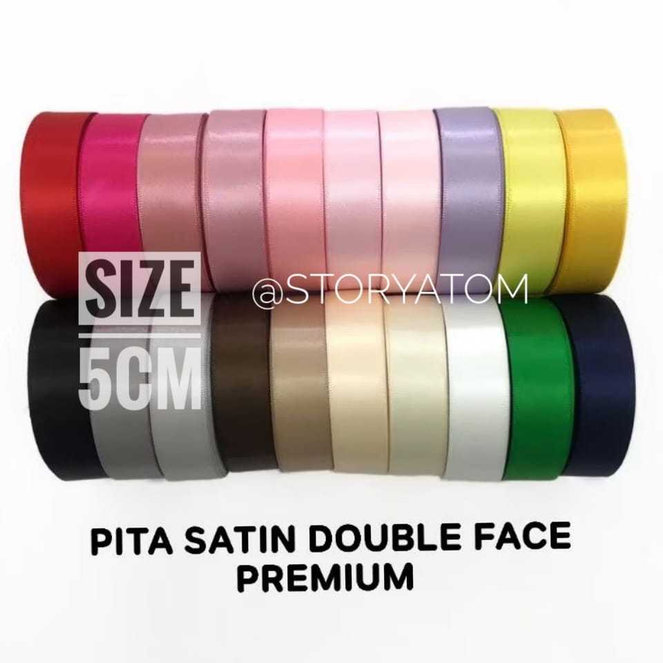 

PER ROLL (100YARD) - 5CM/PITA DOUBLE SATIN IMPORT / PITA POLOS / PITA KADO / PITA HAMPERS/ DSS 2 INCH