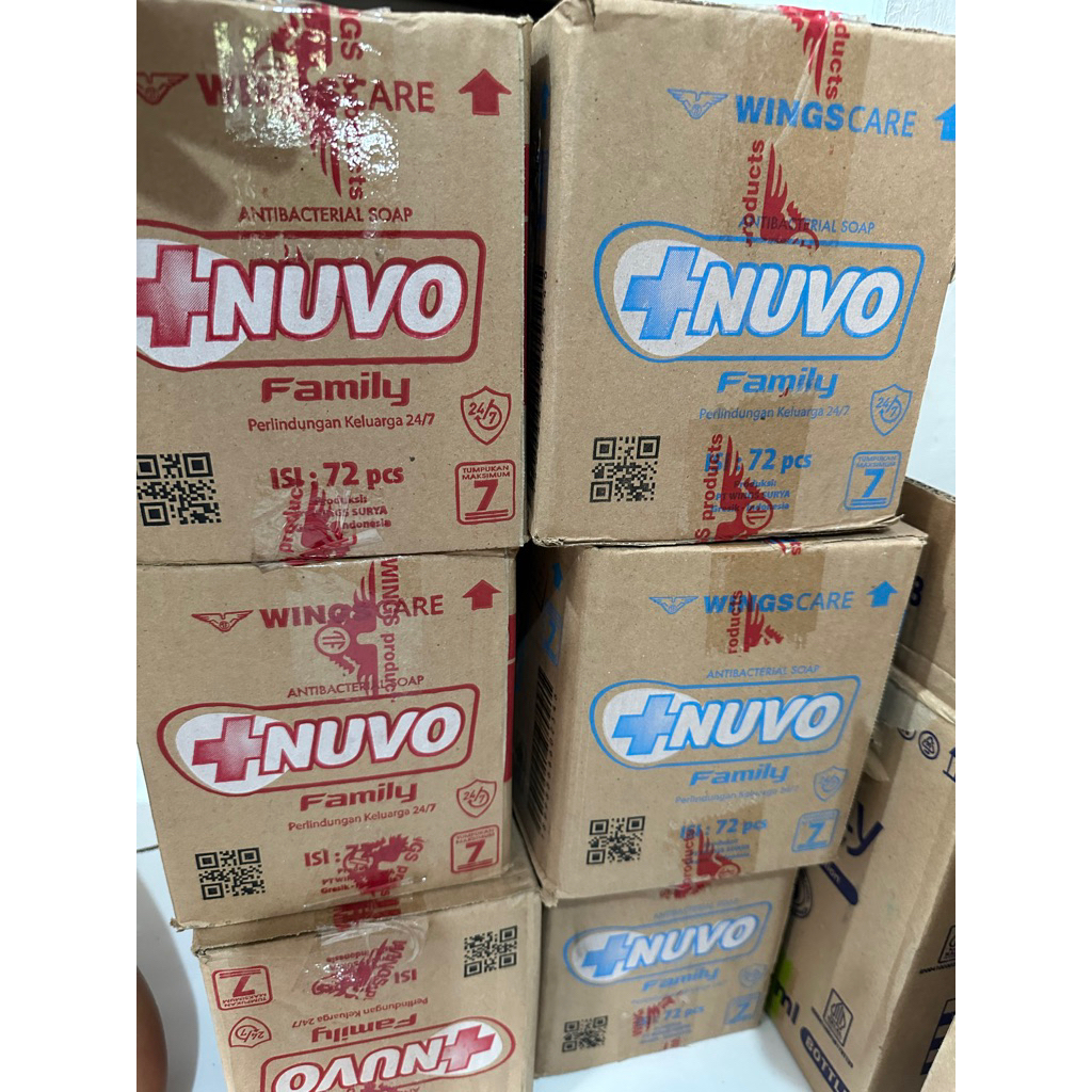 ( 1 dus ) Sabun Nuvo Batang 72gr isi 72biji