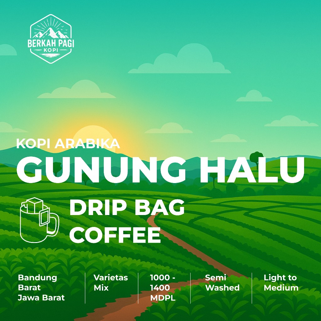 

Kopi Bubuk Instan / Drip Bag Coffee / Filter Bag Coffee Single Origin Arabika Gunung Halu Honey Process
