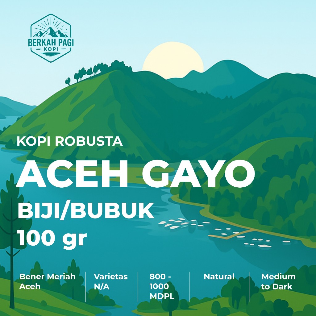 

Biji Kopi Bubuk / Single Origin Coffee Robusta Aceh Gayo Natural 100 gr
