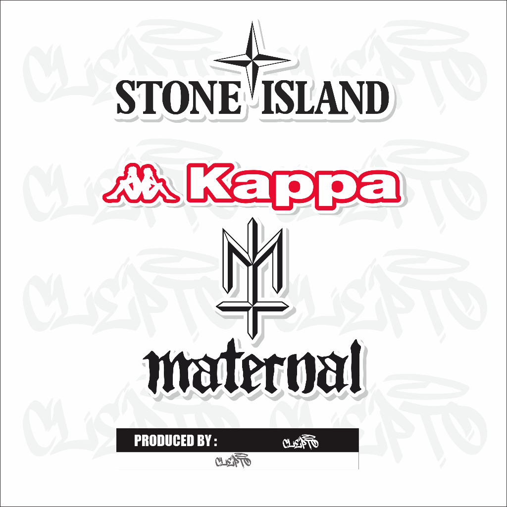 

STIKER - BUNDLING 3 STONE ISLAND, KAPPA, MATERNAL