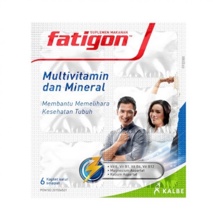 Fatigon Multivitamin Vitamin E Vitamin B strip isi 6 tablet Obat Kesemutan Obat Pegal Obat Keram