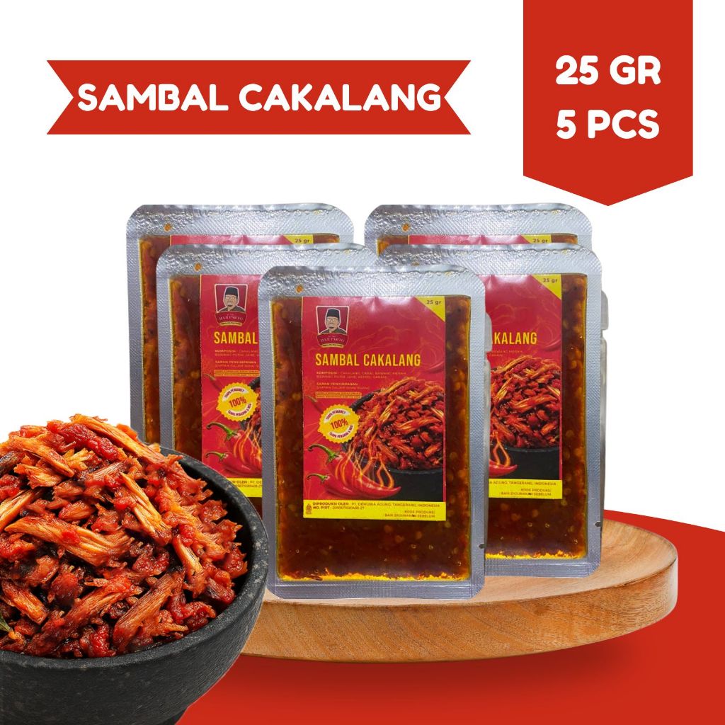 

PAKET 5 PCS Sambal Cakalang Bumbu Haji Parto 25 gram - Tanpa MSG & Tanpa Pengawet