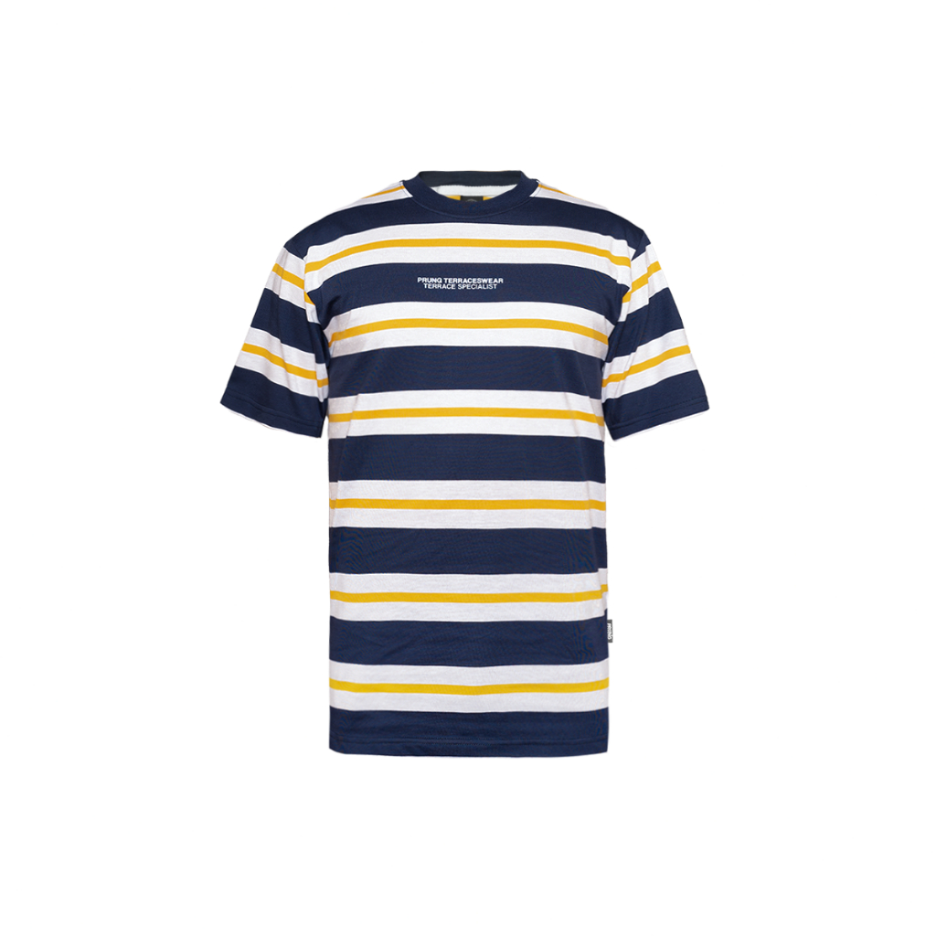 Prung Finnan Kaos Salur Striped Tshirt Lengan Pendek Garis Garis
