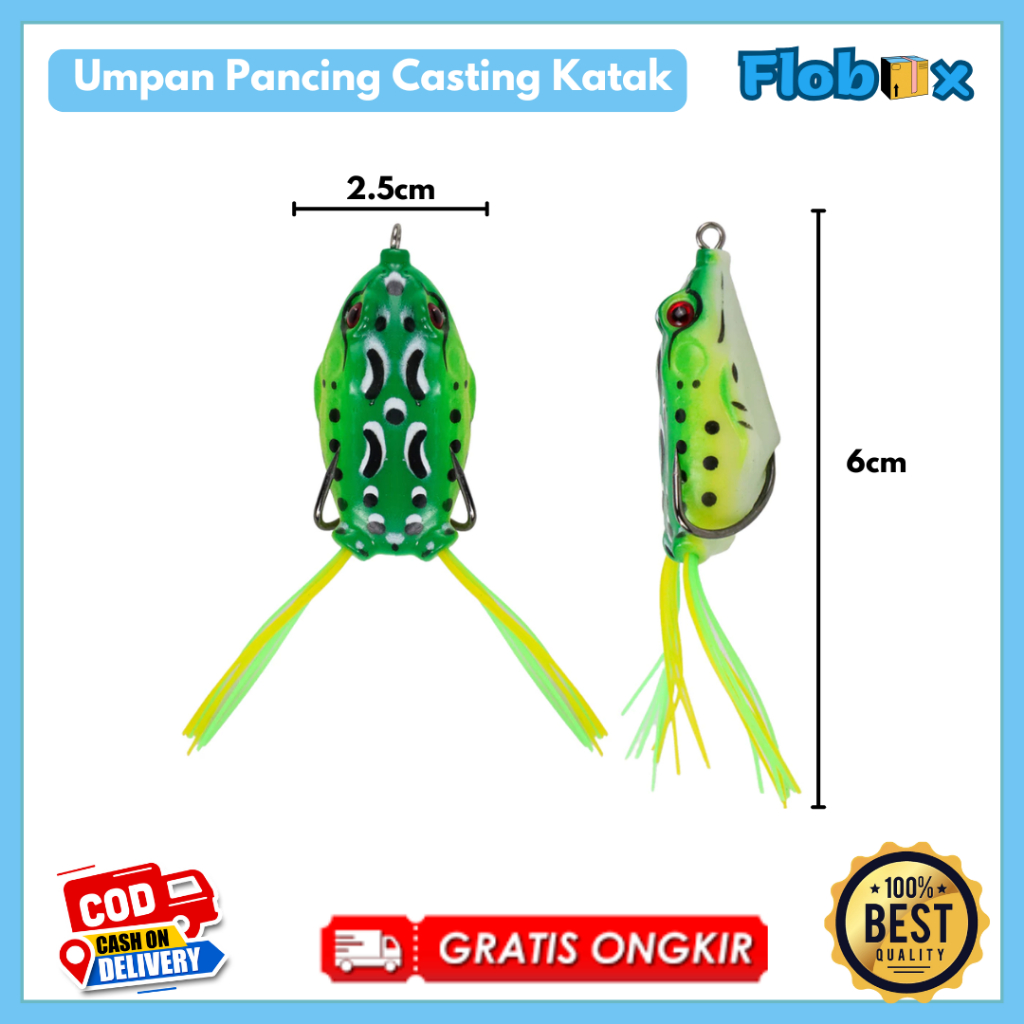 Umpan Casting Gabus Toman Kodok Katak Silikon Pancing Mancing Ikan