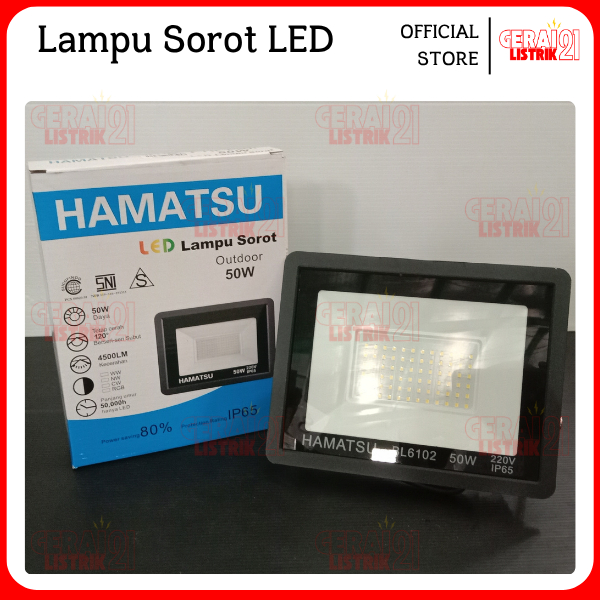 GL21 - Lampu Sorot LED Merk Hamatsu - Lampu tembak/Lampu Outdoor/50W Putih