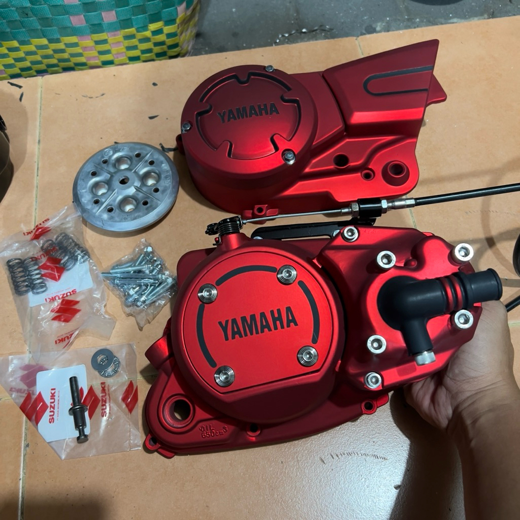 (TUTUP MODEL BARU) KOPLING KANAN RXKING BAK KAWINAN BAK NINJA ORISINIL COPOTAN MOTOR HITAM DOFF VARI