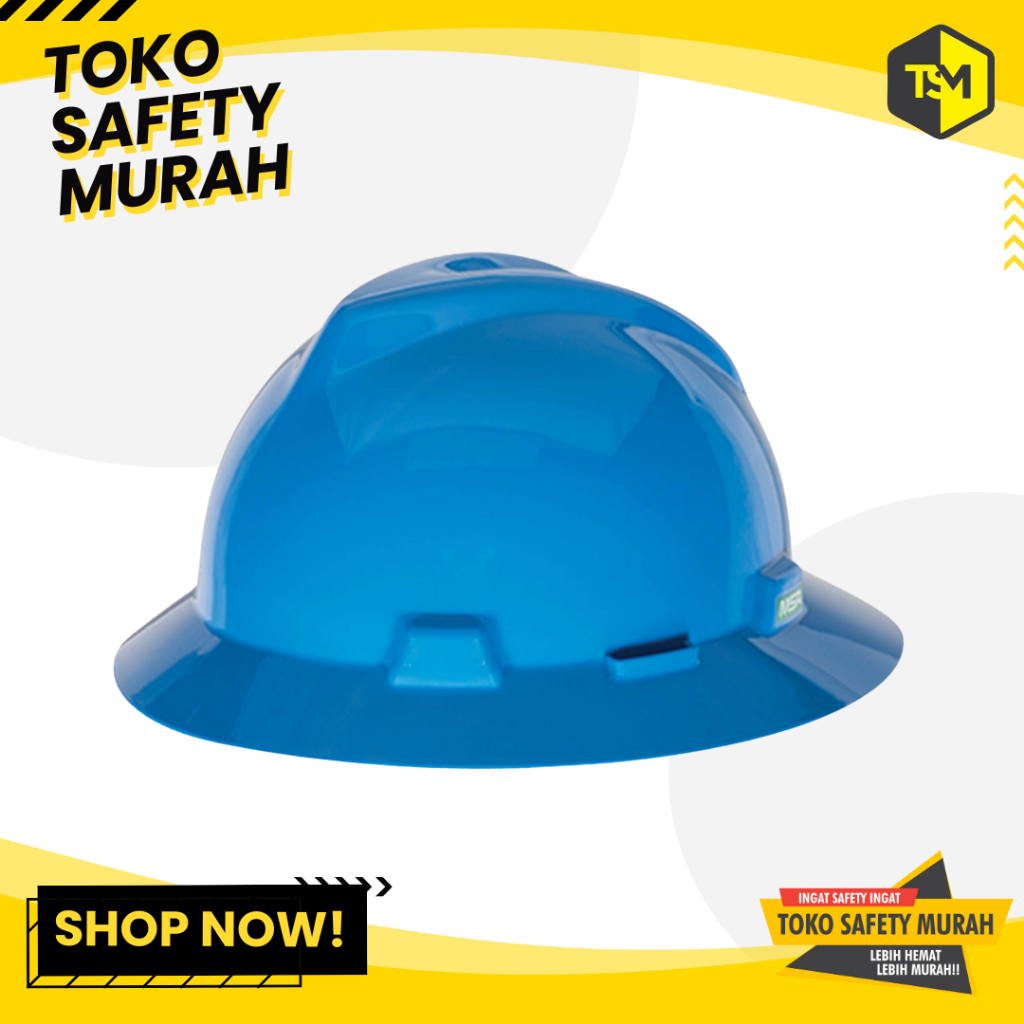 Helm Safety Full Brim MSA Lokal / Helm Safety MSAI Original Safety Helmet