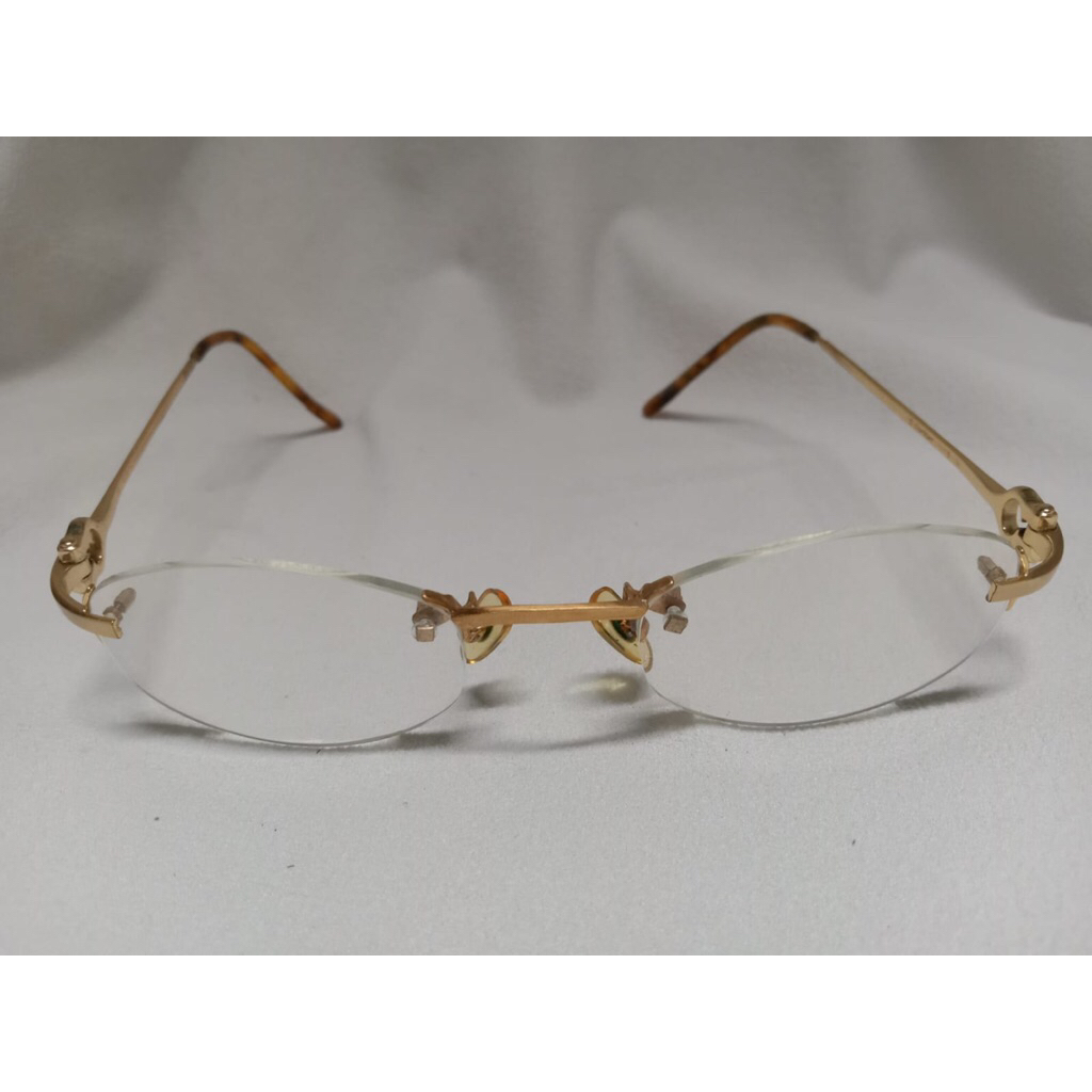 Kacamata cartier c-cord gold frame less original