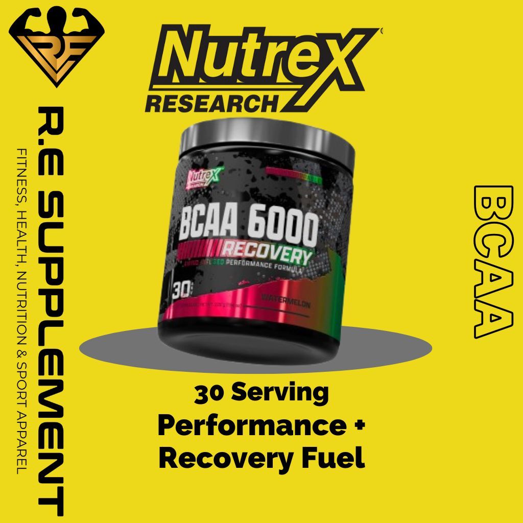 nutrex research bcaa 6000 recovery 30 servings 30serving 30serv amino acids bcaas 6k bubuk powder