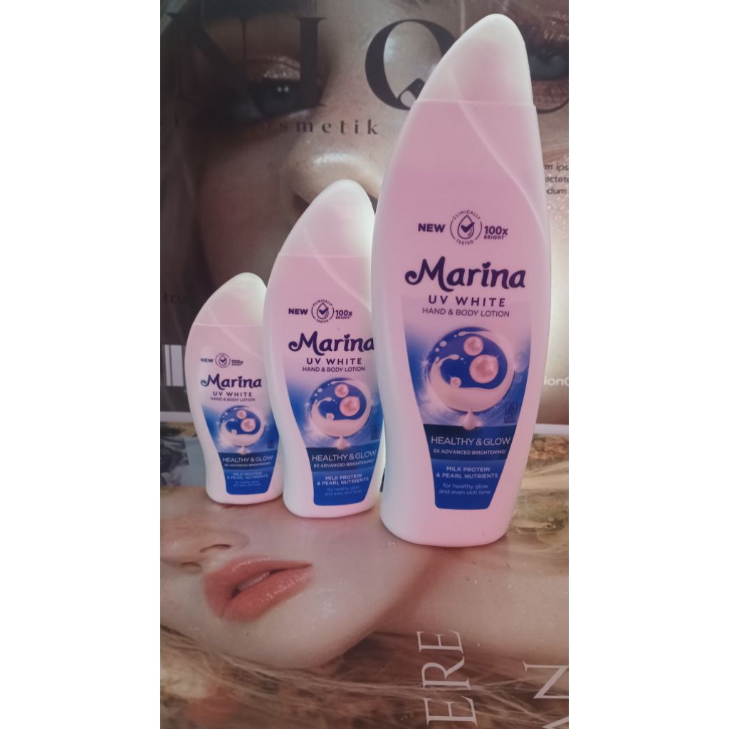 MARINA UV HEALTHY & GLOW 8X ADVANCED BRIGHTENING MARINA BIRU MARINA HEALTHY GLOW MARINA HEALTHY AND 