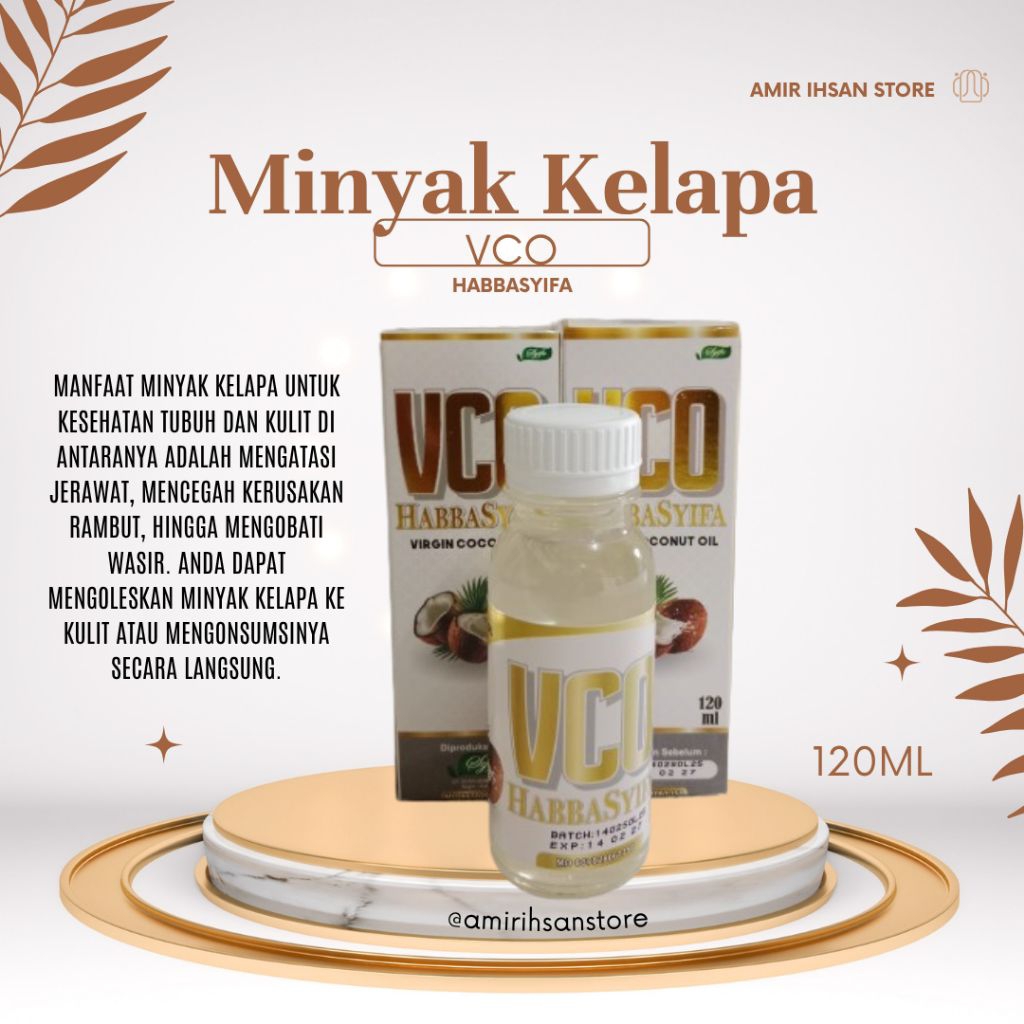 Minyak kelapa VCO 120ML/Minyak rambut/Ketombe