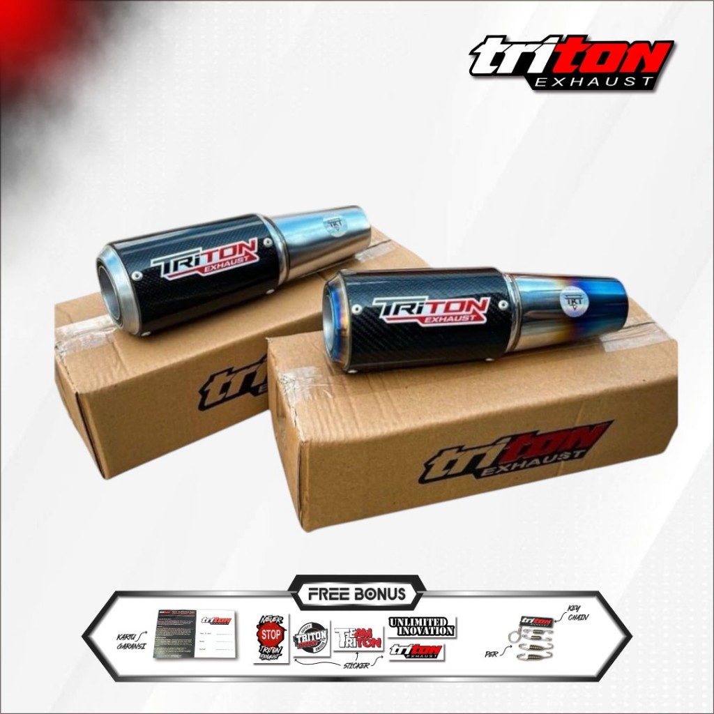 Slincer Ninja 250 Cbr 250 R25 R15 GSX CBR 150 Type GT-5 Carbon Original Triton Exhaust Bergaransi