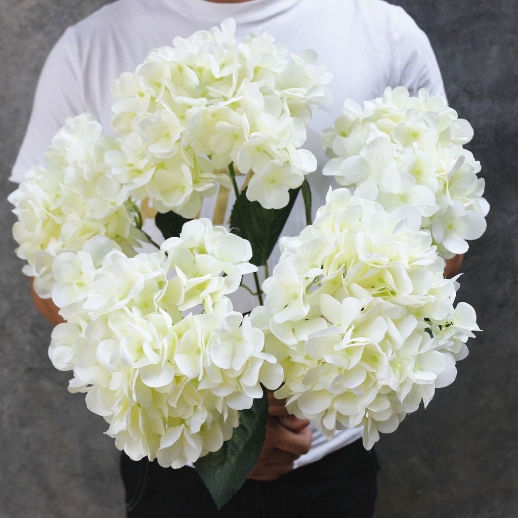 [Harga Grosir]Bunga Hortensia Jumbo Artificial hydrangea bunga artificial dekorasi 5 cabang