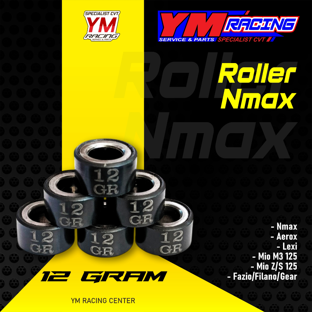 ROLLER NMAX 12 GRAM 1 SET ISI 6 BUTIR / ROLLER 12 GRAM AEROX | ROLLER LEXI 12GRAM / ROLLER YAMAHA GE