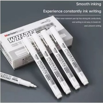 

HG Merisen White Marker/Spidol Halus Tahan Air/Spidol Putih Waterproof