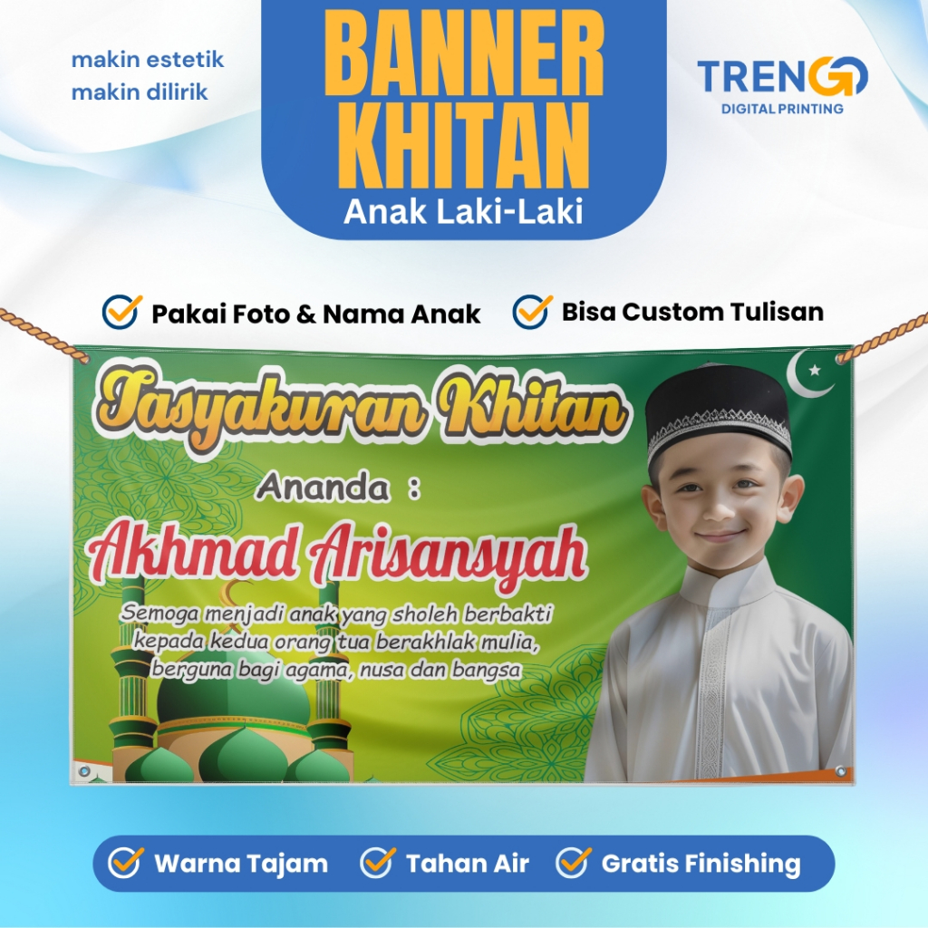 Banner Khitan Anak | Banner Sunat Anak | Spanduk Khitan | Spanduk Khitanan | Banner Khitanan Anak