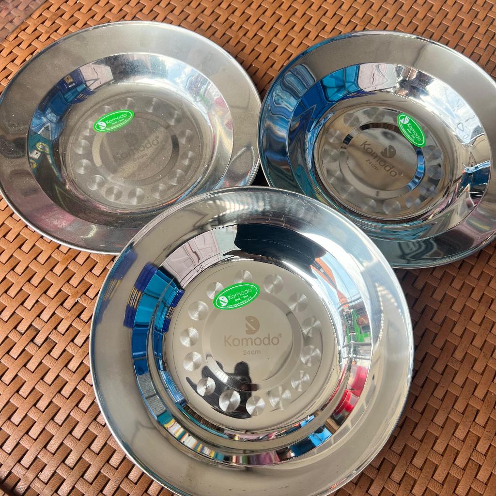 PIRING STIL SUPER 24CM KOMODO / Piring Seng 24 Komodo / Piring Stainless Steel High Quality Komodo
