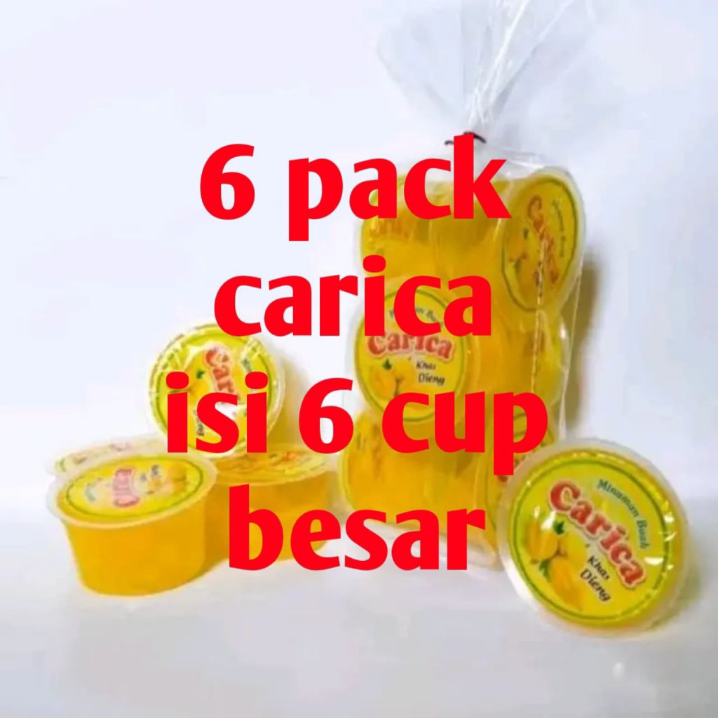 

minuman Carica khas Dieng 6 pack isi 6 cup besar
