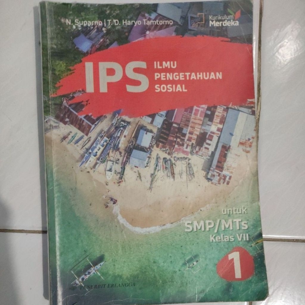 IPS 1 Erlangga (SMP/MTs Kelas VII) Kurikulum Merdeka (Original/Bekas)