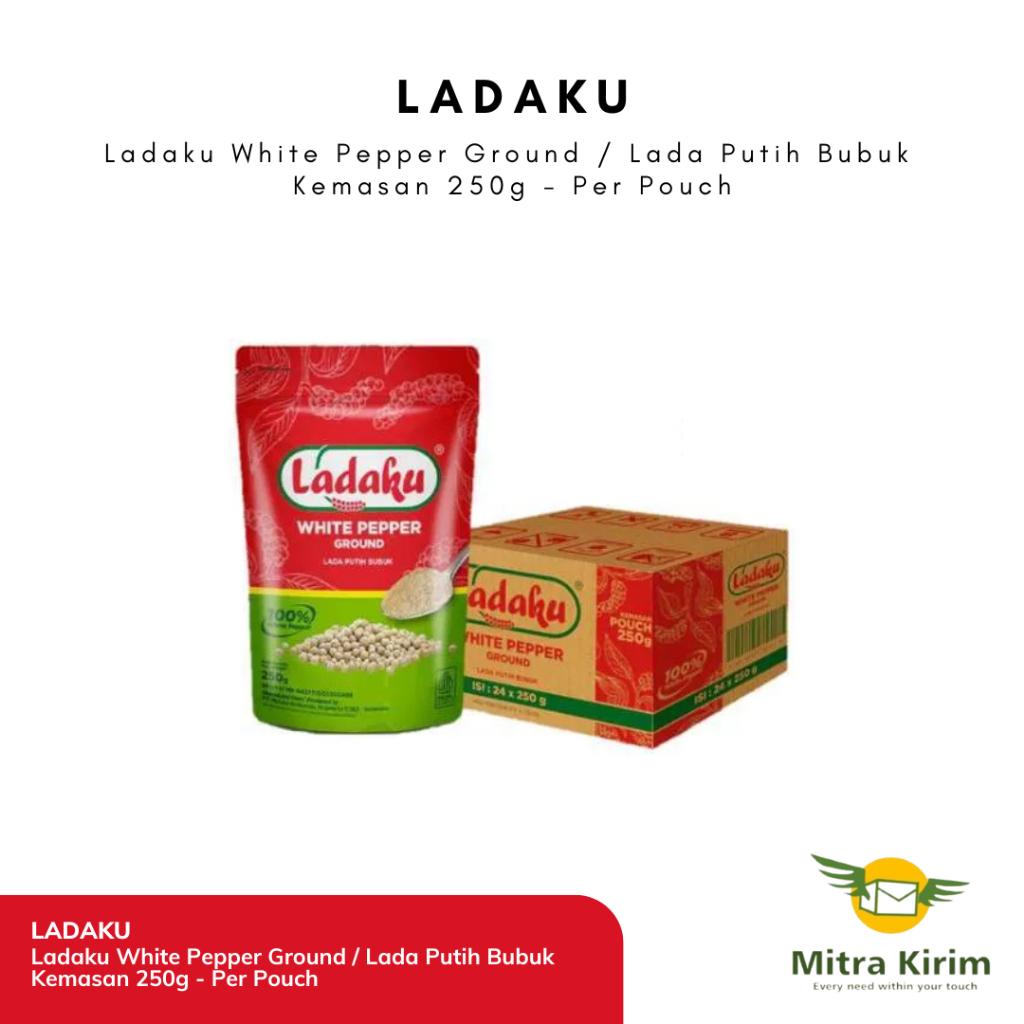 

Ladaku White Pepper Ground Kemasan Pouch 250gr (Per Pouch)
