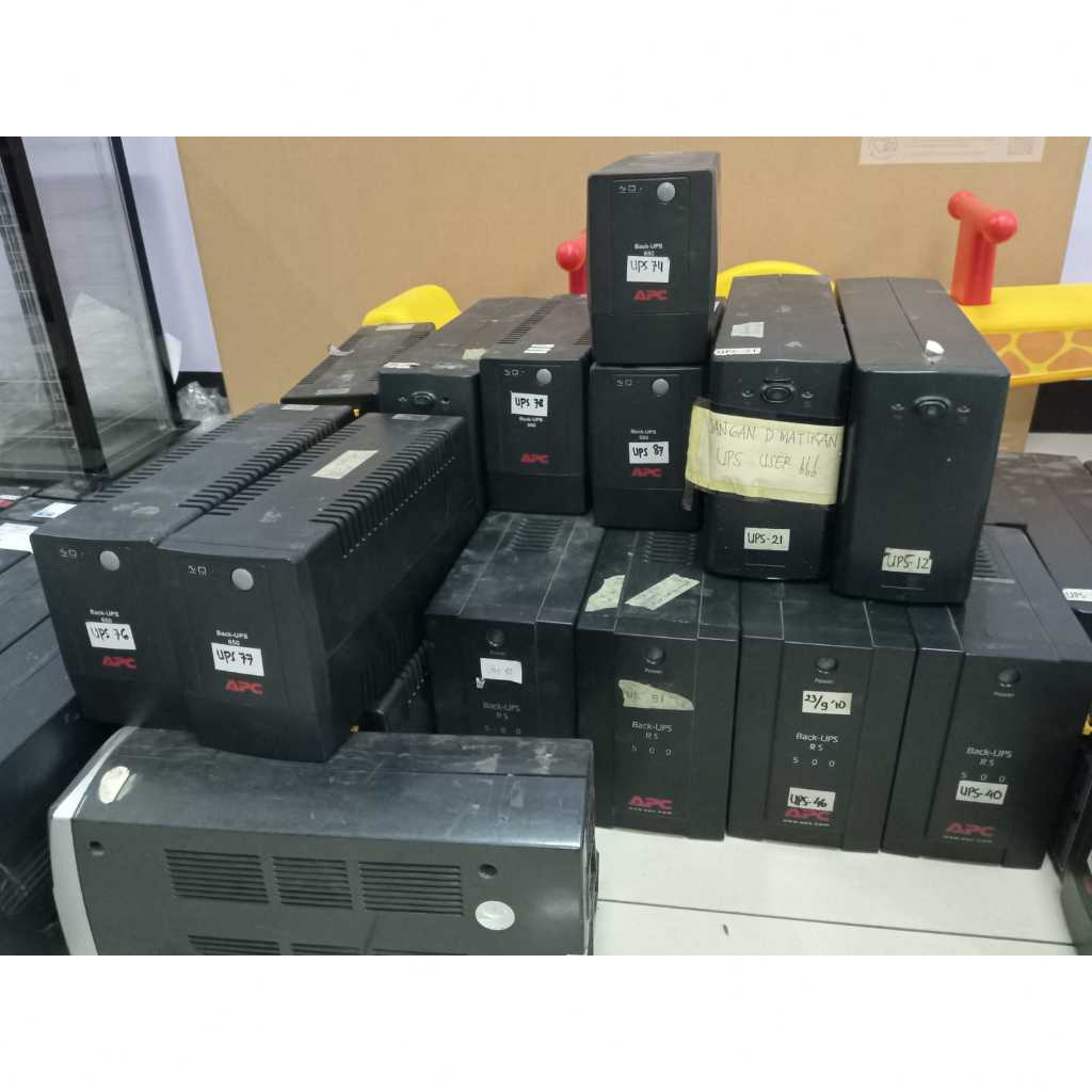 UPS APC BX650LI 650VA / RS500 500VA / VEKTOR 600VA (BEKAS, TANPA AKI)