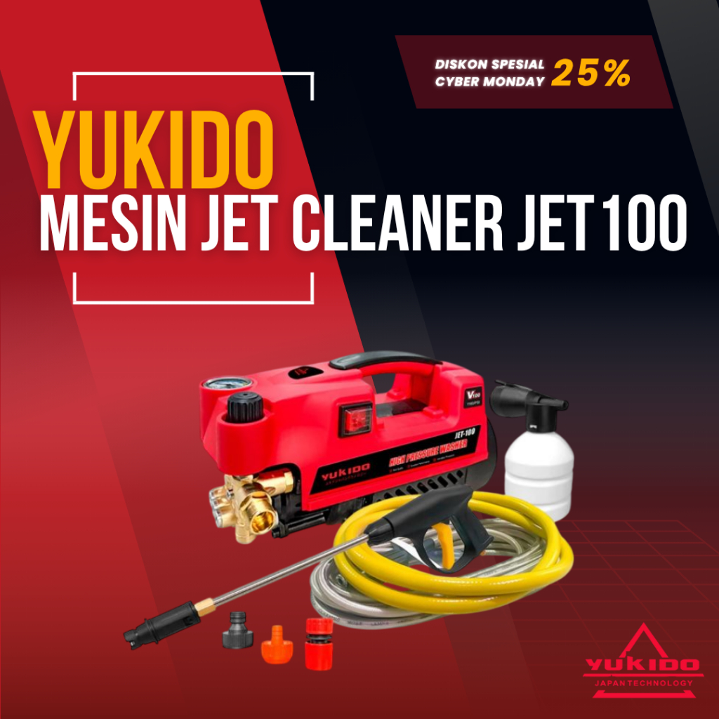 YUKIDO Mesin Steam Cuci Motor Mobil Tekanan Tinggi / YUKIDO High Pressure Washer Jet - 100 Cleaner