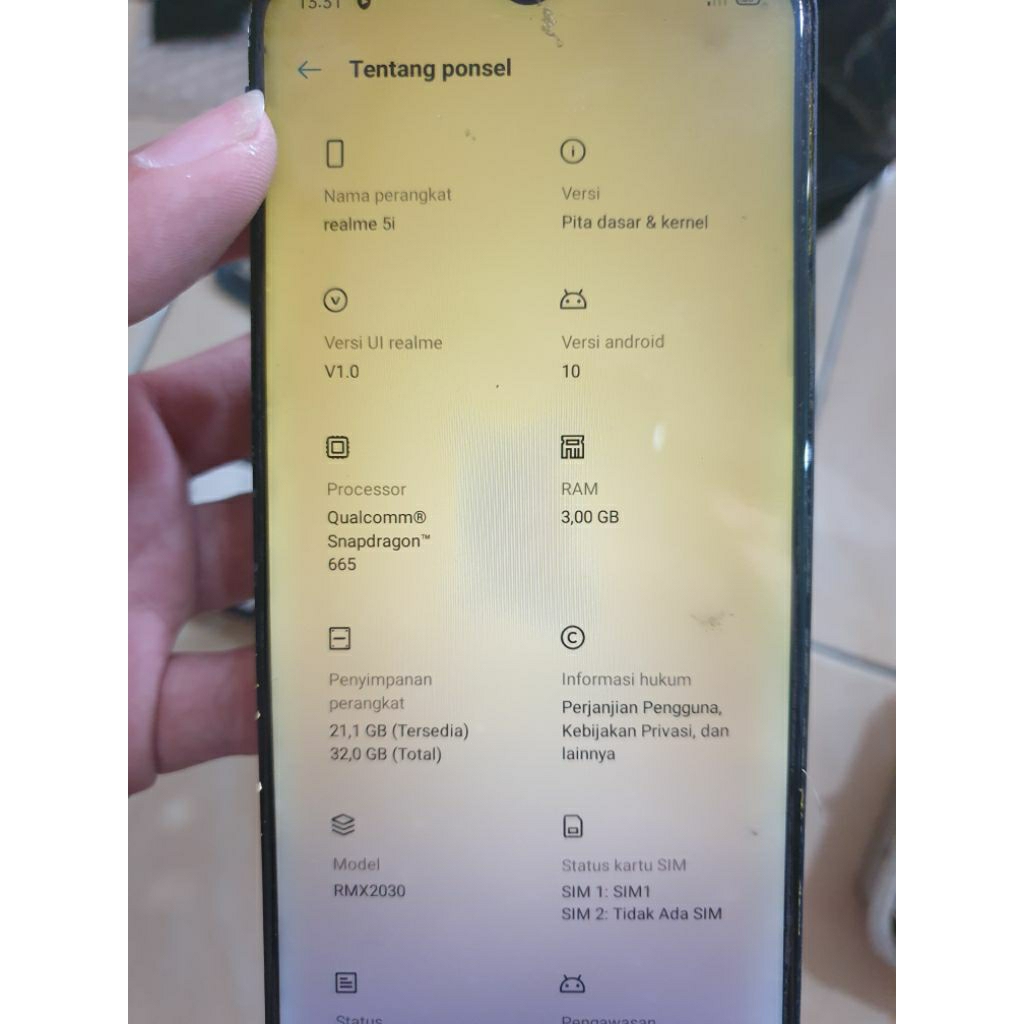 Mesin realme 5i ram3/32