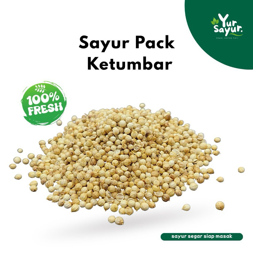 

YUR SAYUR - Ketumbar Murni Tanpa Campuran Wangi Tajam Cocok Masakan Nusantara